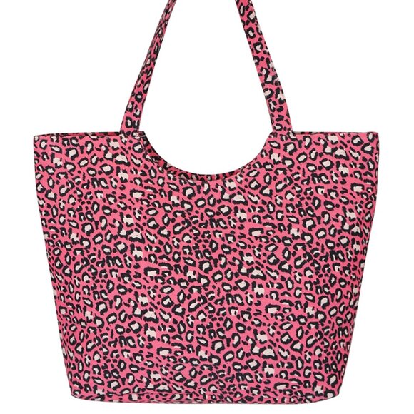 Leopard Print/ Animal Print / Pink/ Black/ White Tote Bag - XL - NWT - Picture 1 of 6